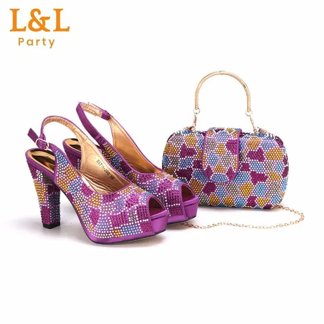 African Wedding Shoes and Bag Set