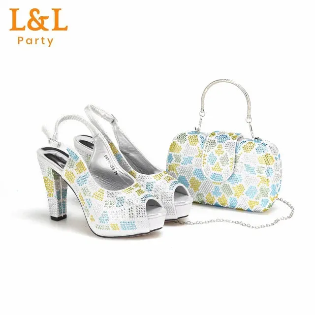 African Wedding Shoes and Bag Set