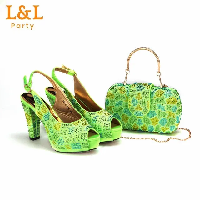 African Wedding Shoes and Bag Set