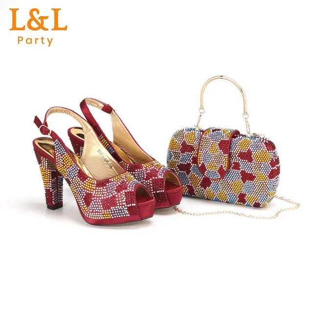 African Wedding Shoes and Bag Set