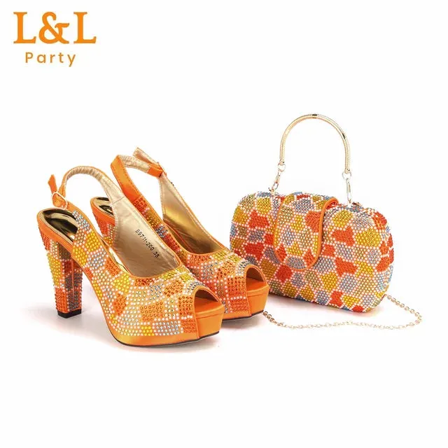 African Wedding Shoes and Bag Set