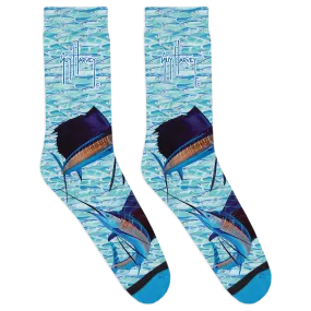 Baitwall Sails Blue Socks