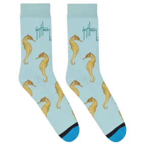 Blue Seahorse Socks