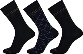 CR7 Men's Cotton Blend 3-Pack Fashion Socks, multicolor