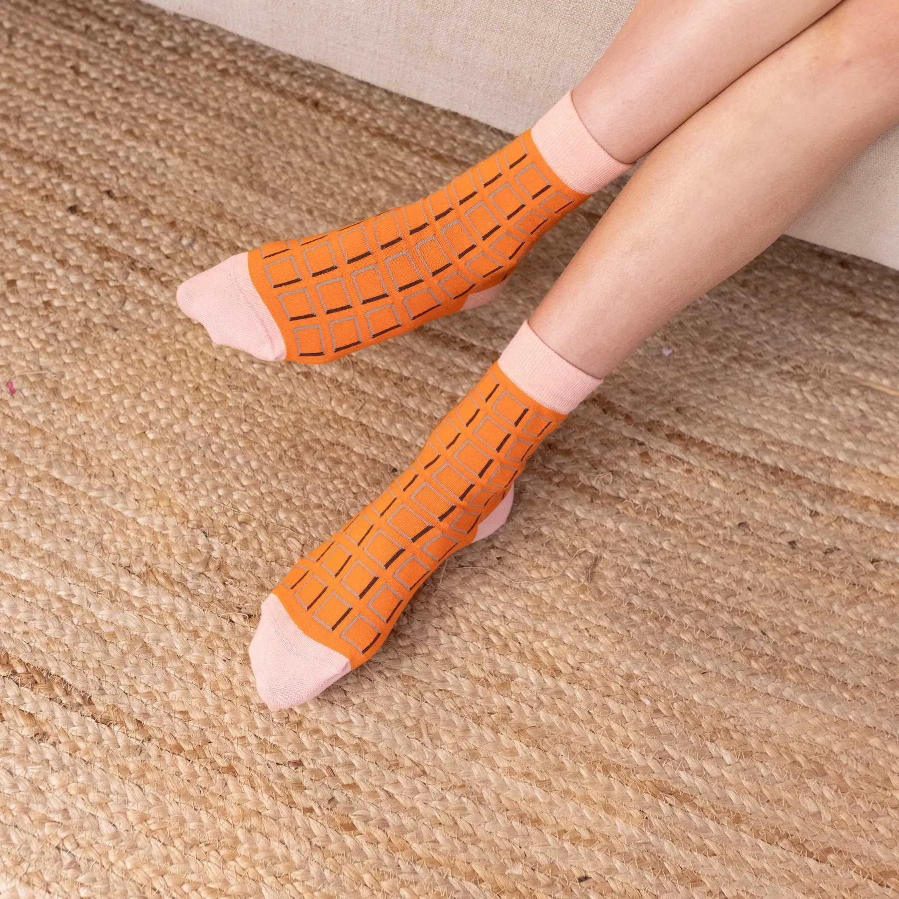 Cube Women's Socks - Orange
