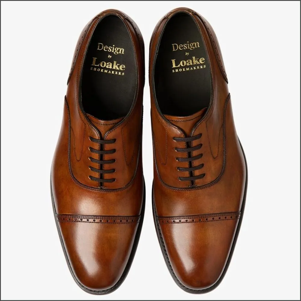 Loake Hughes Chestnut Brown Semi-brouge*