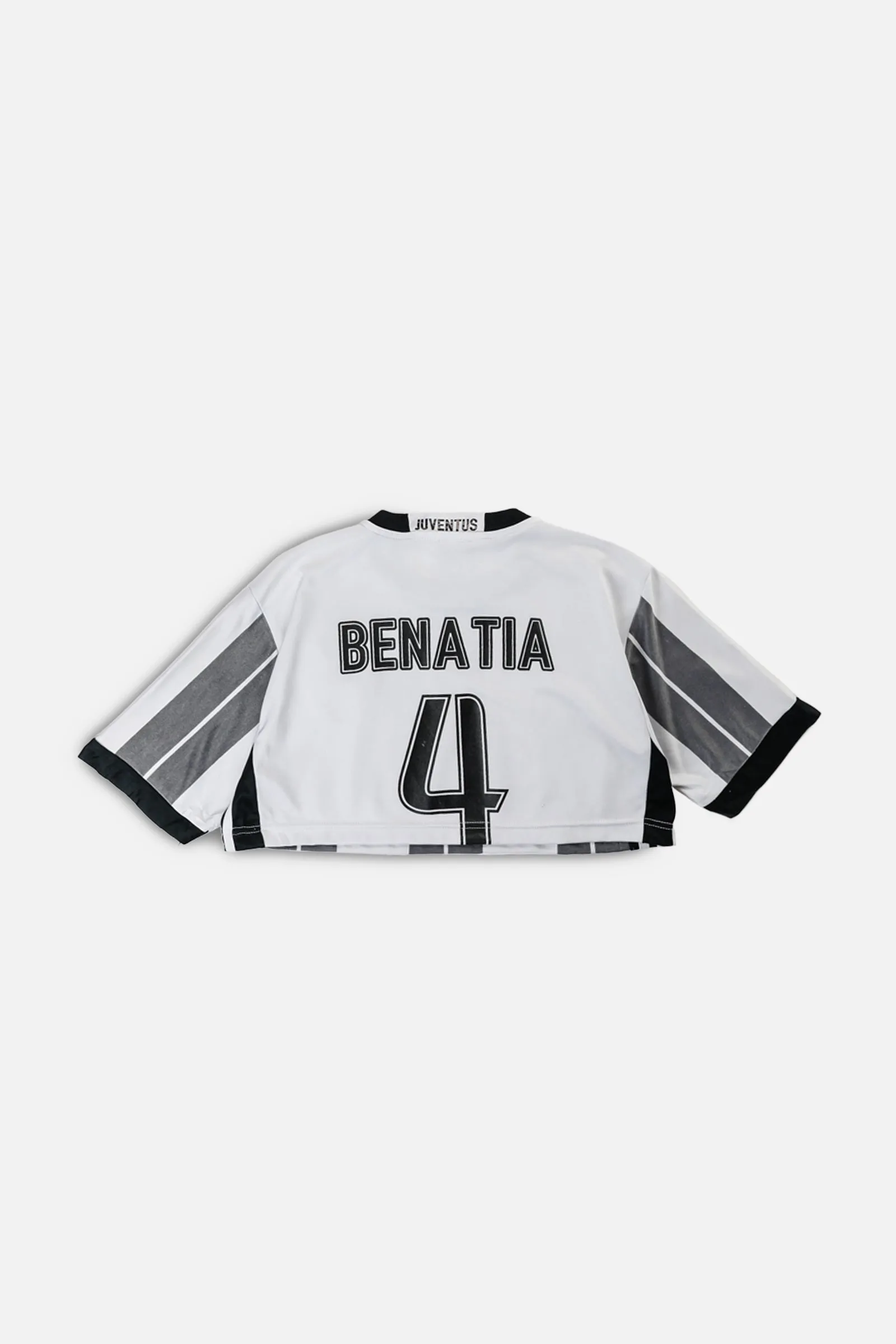 Rework Crop Juventus Soccer Jersey - XS