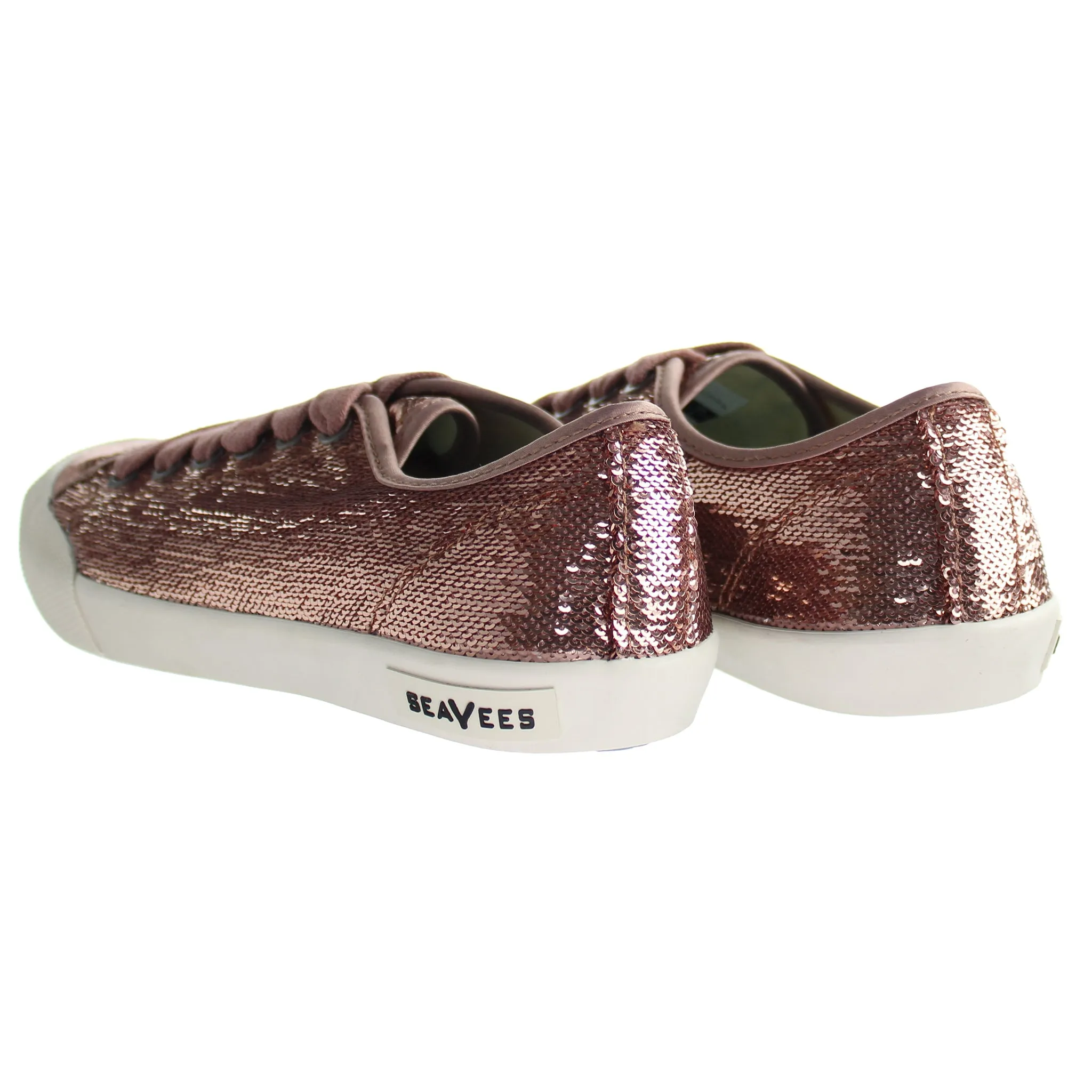 Seavees Monterey Rose Gold Woven Sequins Cambria Sneaker Pink Womens Shoes