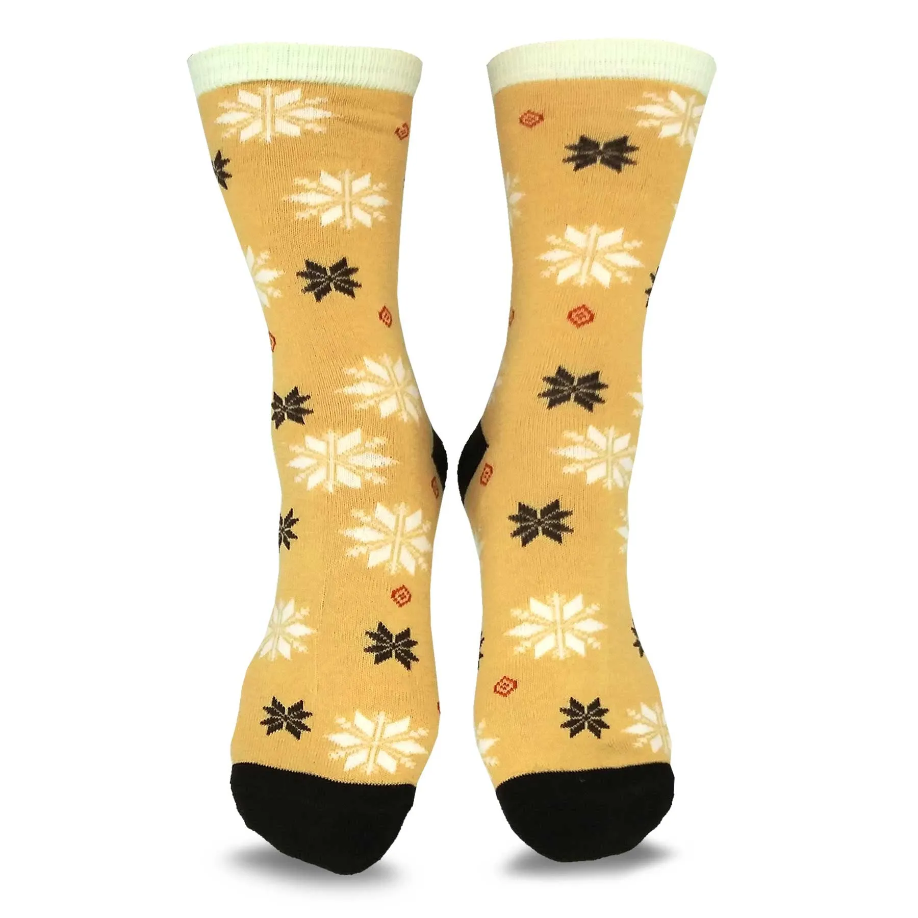 TeeHee Socks Women's Casual Polyester Crew Snowflake 6-Pack (11636)