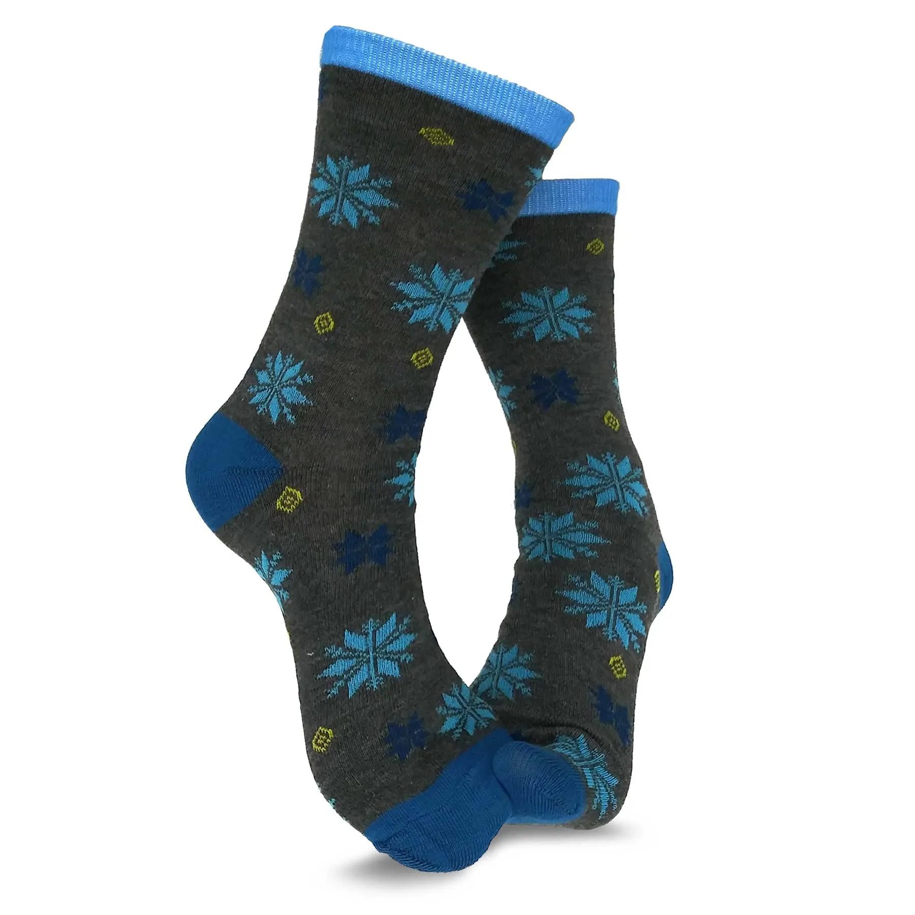 TeeHee Socks Women's Casual Polyester Crew Snowflake 6-Pack (11636)
